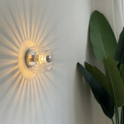Lyris Nordic Glass Wall Sconce for Bedroom and Hallway - OpalDwell