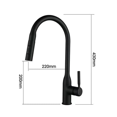 FlowNova Kitchen Mixer Tap with Pull-Out Hand Shower - OpalDwell