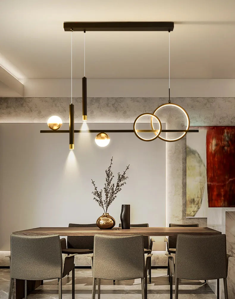 NovaLume Minimalist LED Pendant Lights with Remote Control - OpalDwell
