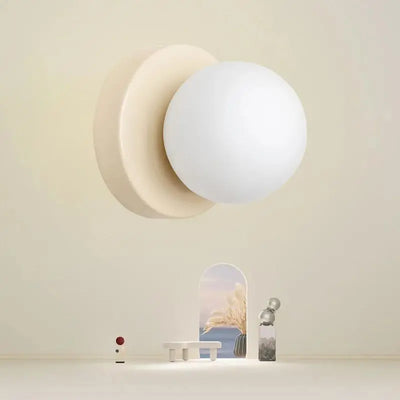 LumoVela Slim Glass Orb Wall Light Nordic LED Sconce - OpalDwell