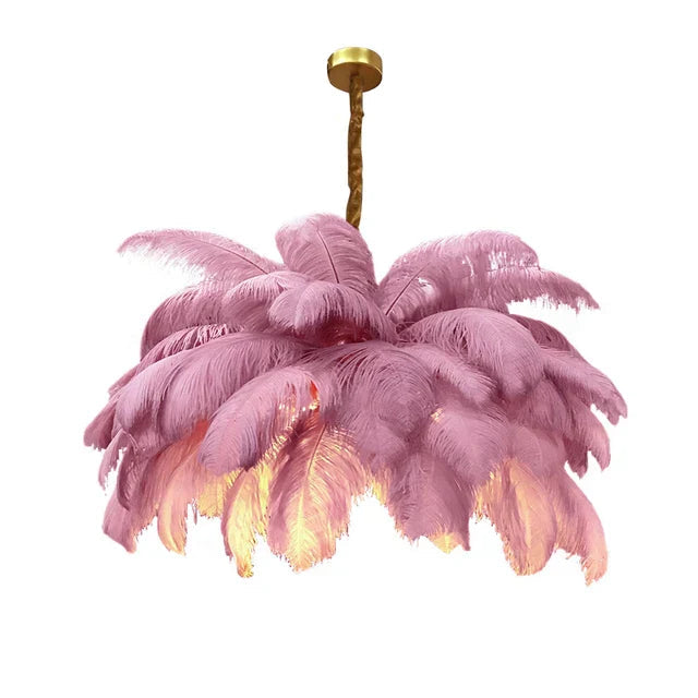 AstraFeather Pendant Chandelier Handcrafted Modern Light OpalDwell