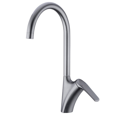 Brushed Deck-Mounted Kitchen Mixer Tap With Swivel Spout | OpalDwell - OpalDwell