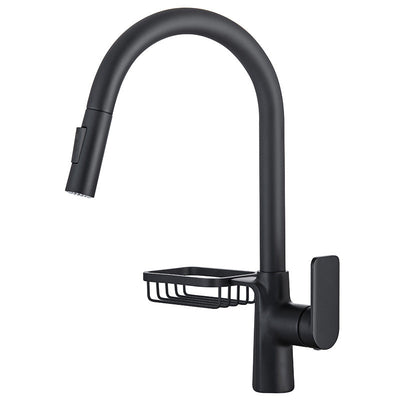 Single-Lever Kitchen Faucet With Pull-Down Sprayer, Hot And Cold | OpalDwell OpalDwell