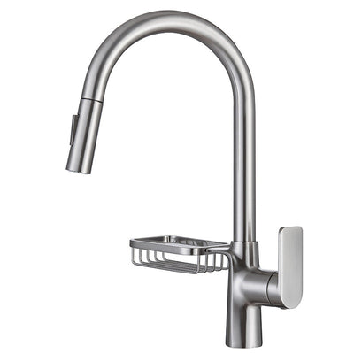 Single-Lever Kitchen Faucet With Pull-Down Sprayer, Hot And Cold | OpalDwell OpalDwell