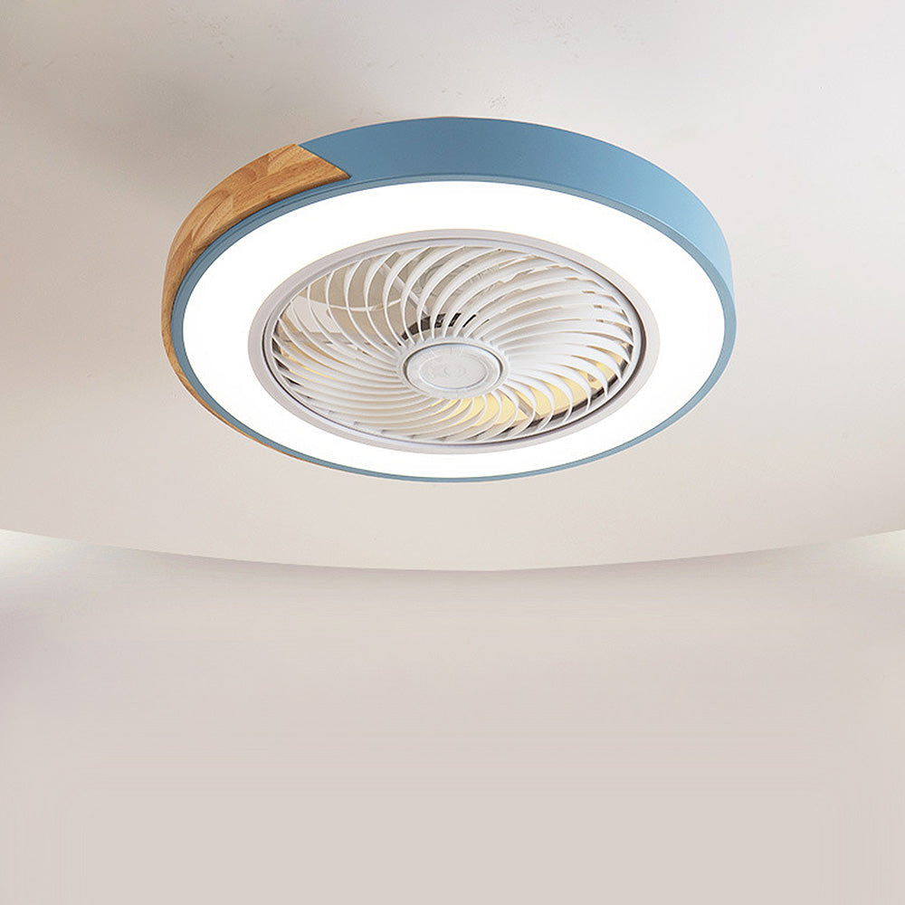 Boreal Timber Ceiling Fan with Energy-Saving LED Light and Wooden Blades - OpalDwell