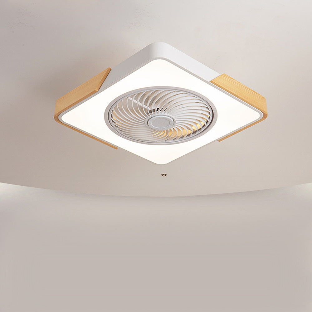 Boreal Timber Ceiling Fan with Energy-Saving LED Light and Wooden Blades - OpalDwell