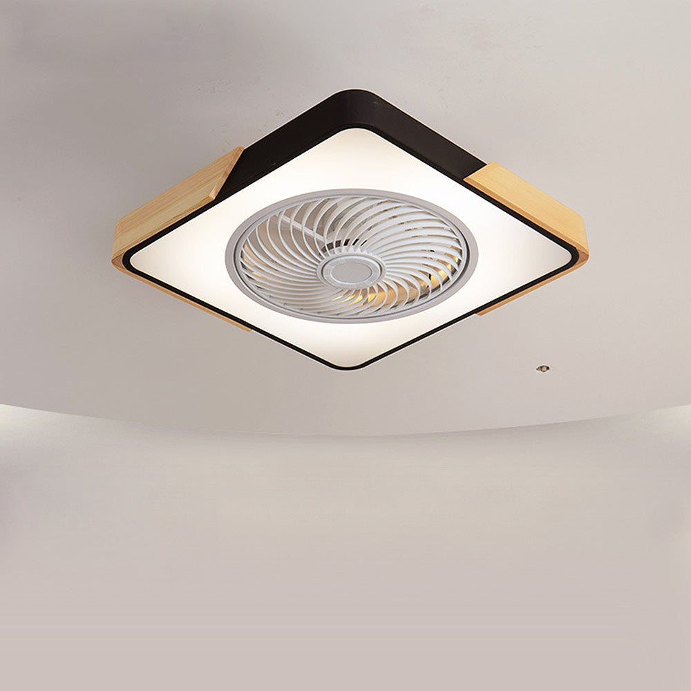Boreal Timber Ceiling Fan with Energy-Saving LED Light and Wooden Blades - OpalDwell