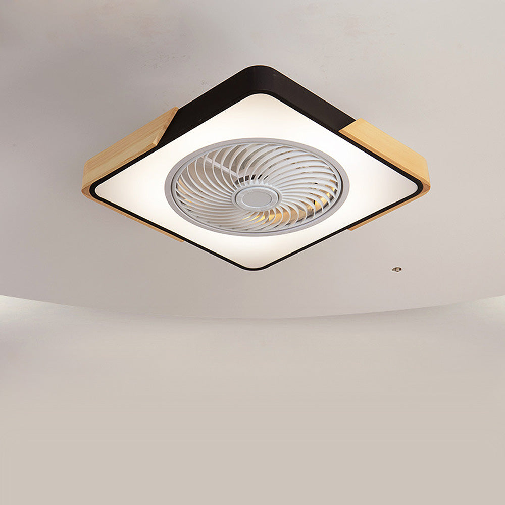 Boreal Timber Ceiling Fan with Energy-Saving LED Light and Wooden Blades - OpalDwell