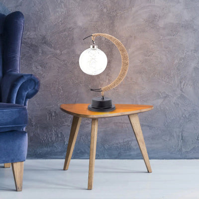 AsteriGlow Glass Moon Lamp Warm Ambient Moonlight Glow - OpalDwell