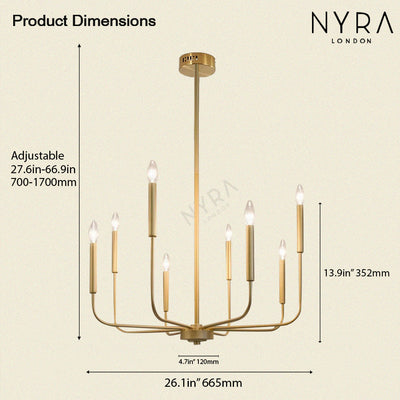Rowan Farmhouse Candle Chandelier - OpalDwell