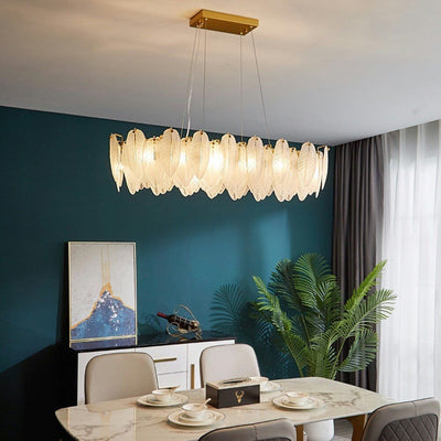 Plumed Chandelier OpalDwell