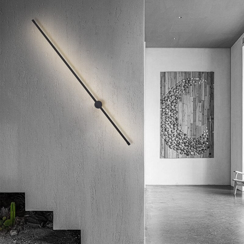 Aurelo Minimal Wall Light In Gold And Black LED For Modern Interiors OpalDwell