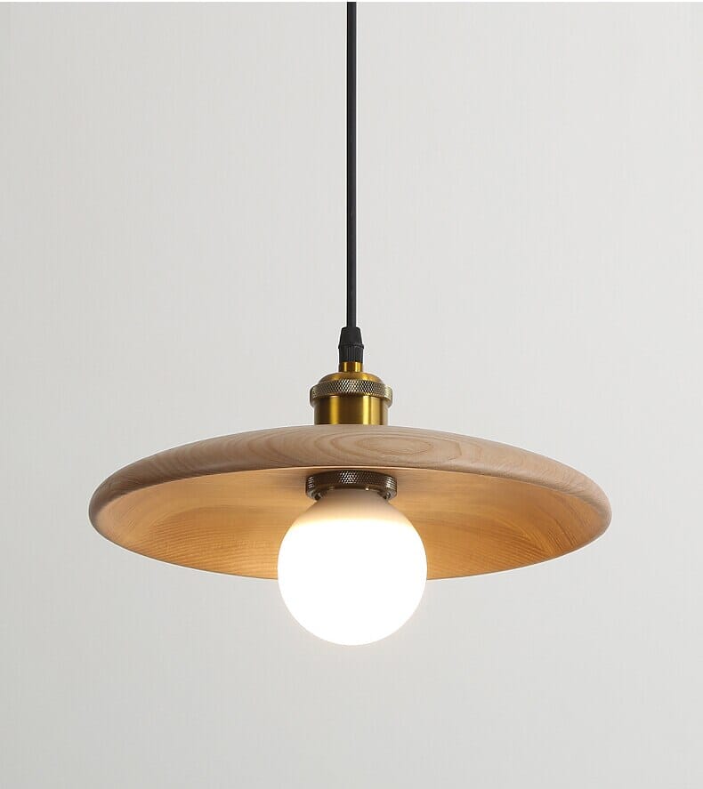 Elvarra Oak Wood Pendant Light With Warm Glow Aesthetic - OpalDwell