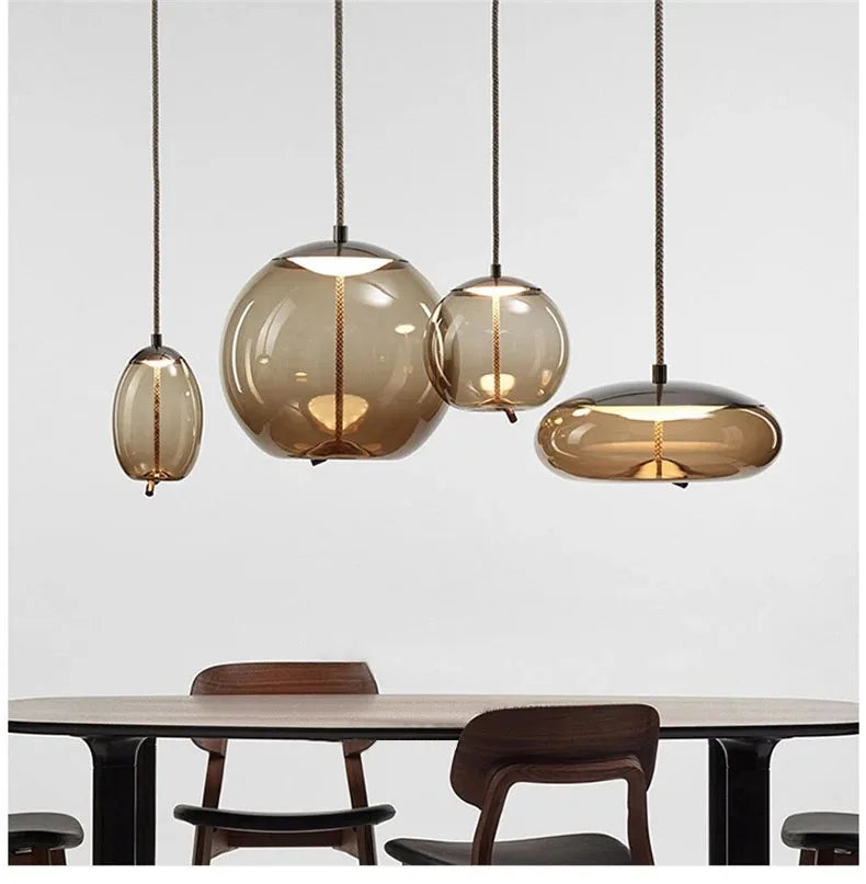 Aurum Glass Design Pendant Light Modern Suspension - OpalDwell
