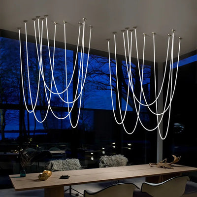 Lyra Dome LED Postmodern Gold Chrome Elegant Ceiling Light - OpalDwell