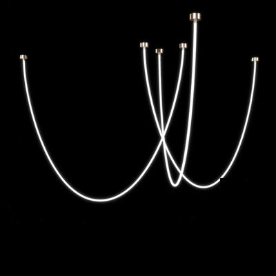 Lyra Dome LED Postmodern Gold Chrome Elegant Ceiling Light - OpalDwell