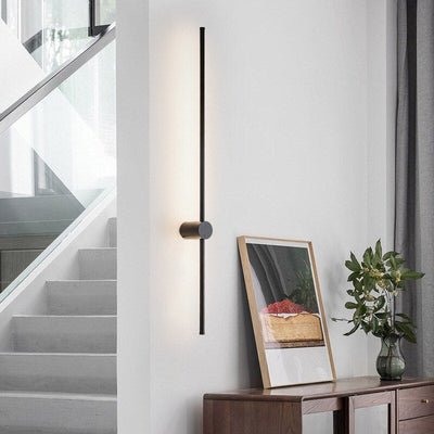 Aurelo Minimal Wall Light In Gold And Black LED For Modern Interiors OpalDwell
