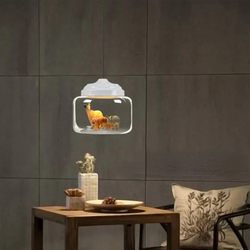 Animal Motif Glass Pendant - OpalDwell