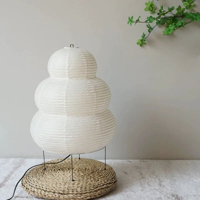 Hikari Rice Paper Desk Lamp With Triple-Mode Dimmer - OpalDwell