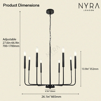 Rowan Farmhouse Candle Chandelier - OpalDwell