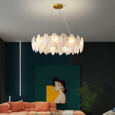 Plumed Chandelier OpalDwell