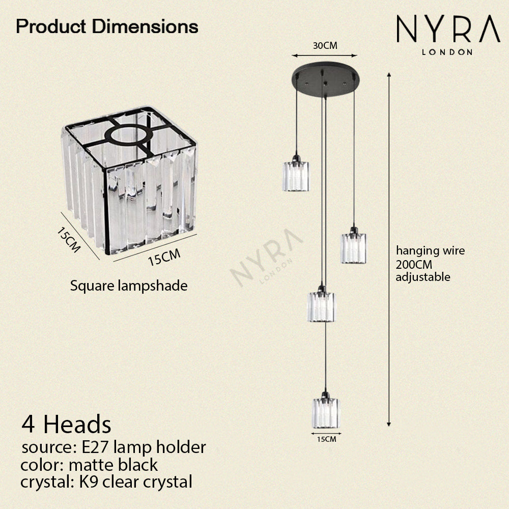 Liora | Crystal Drop Chandelier - OpalDwell