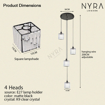 Liora | Crystal Drop Chandelier - OpalDwell