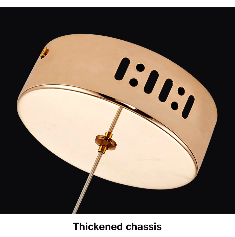 Aurelia Gold LED Crystal Round Pendant Hanging Light - OpalDwell