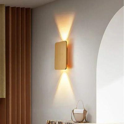 NovaLine Dual Head LED Sconce Up Down Wall Light in Black - OpalDwell