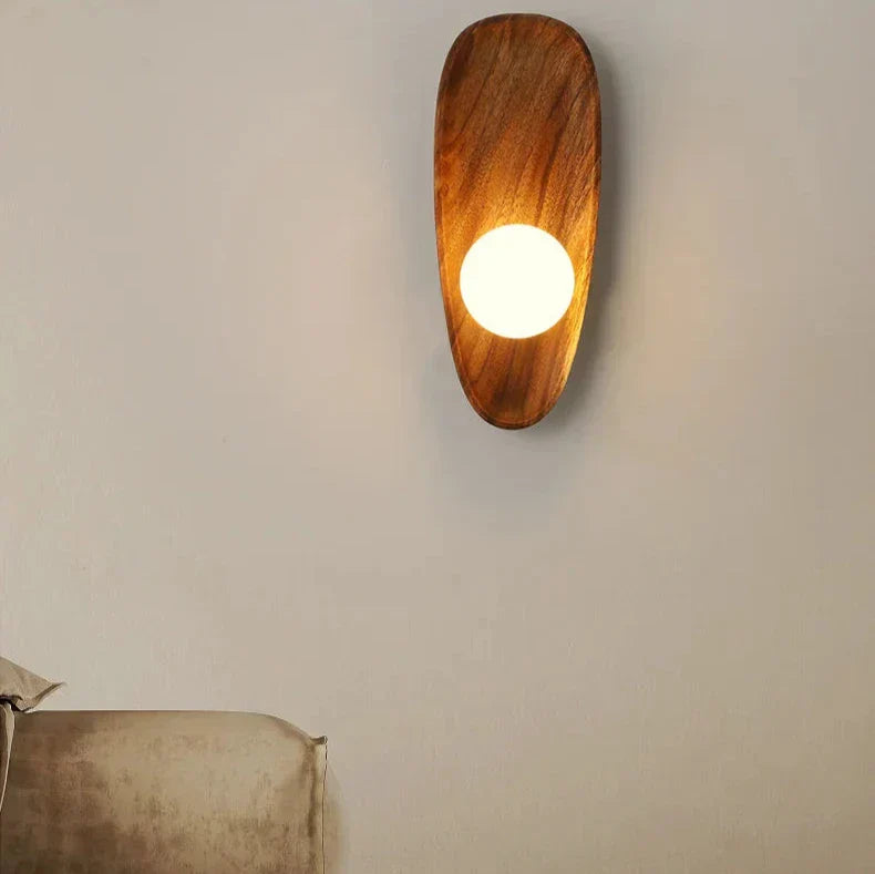 LumiVerde Natural Wood Wall Lamp for Warm Ambience - OpalDwell