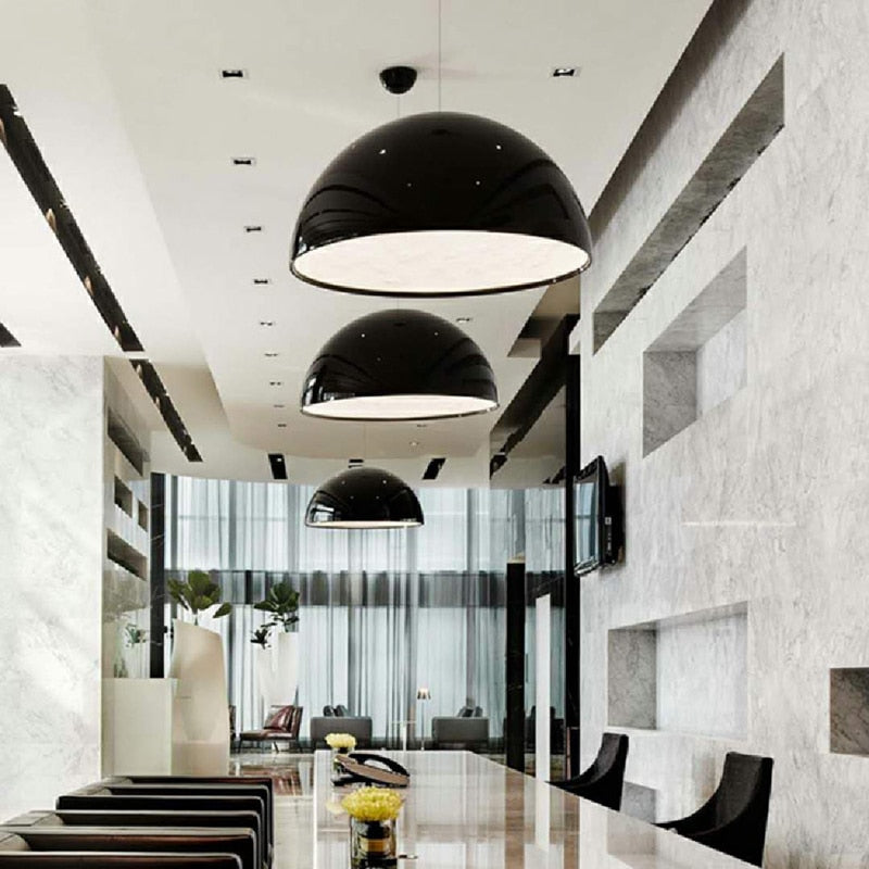 Solara Ember Dining Room Mid-Century Pendant Light With Dimmable LED Glow OpalDwell