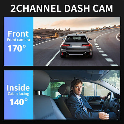 NovaSight DuoCam 1080P Dash Cam Front Interior View OpalDwell