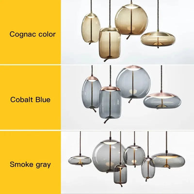 Aurum Glass Design Pendant Light Modern Suspension - OpalDwell