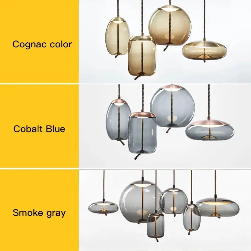 Aurum Glass Design Pendant Light Modern Suspension - OpalDwell
