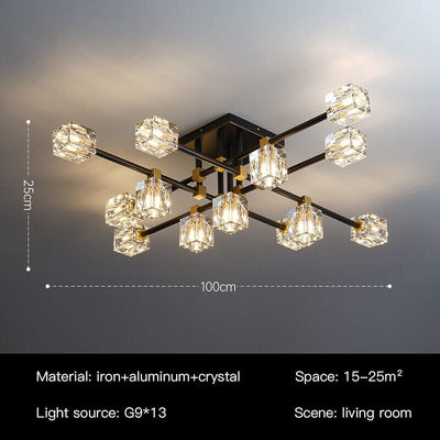 Cube Chandelier in Black - OpalDwell