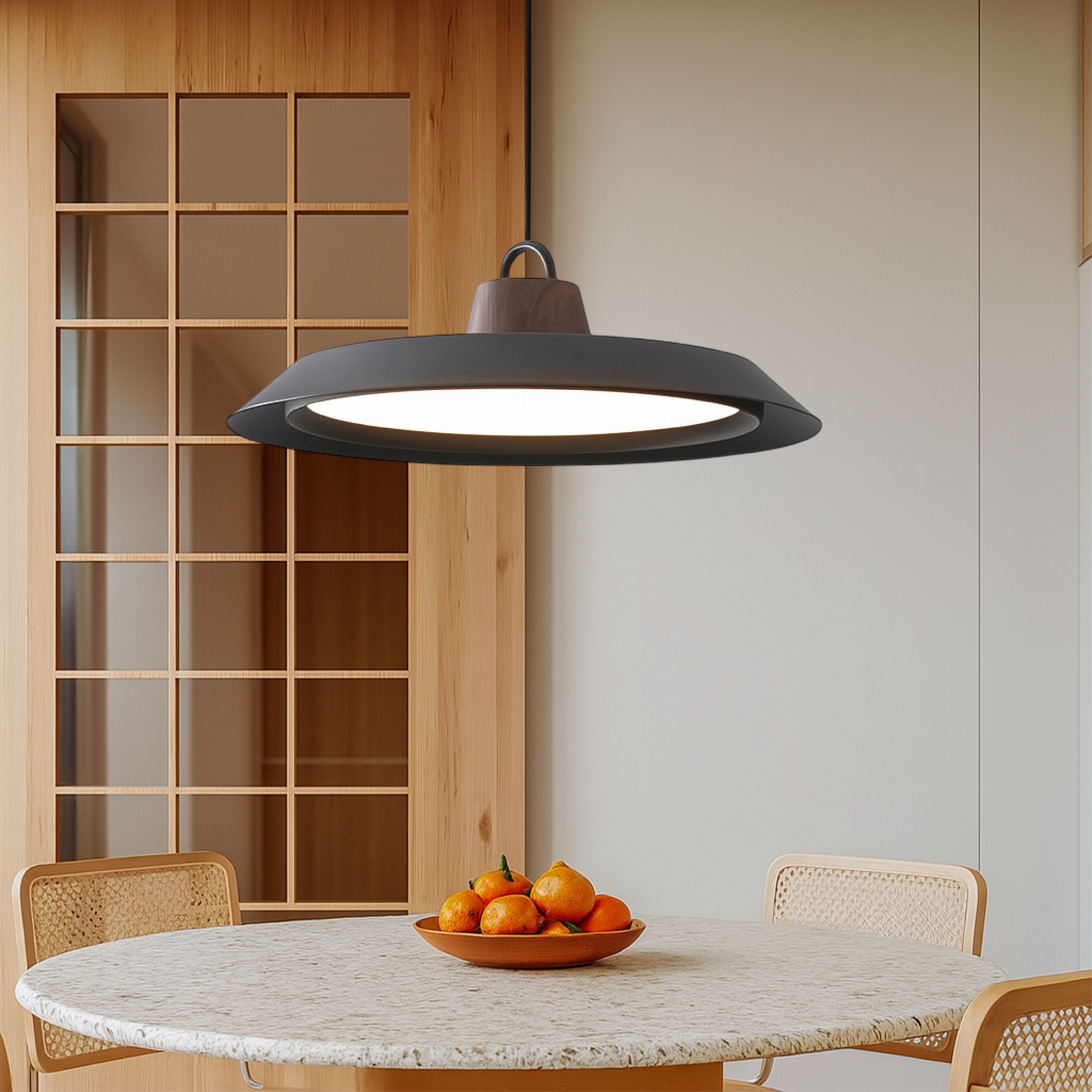 Liora Nordic Wood-Accent Pendant Light for Dining Rooms - OpalDwell
