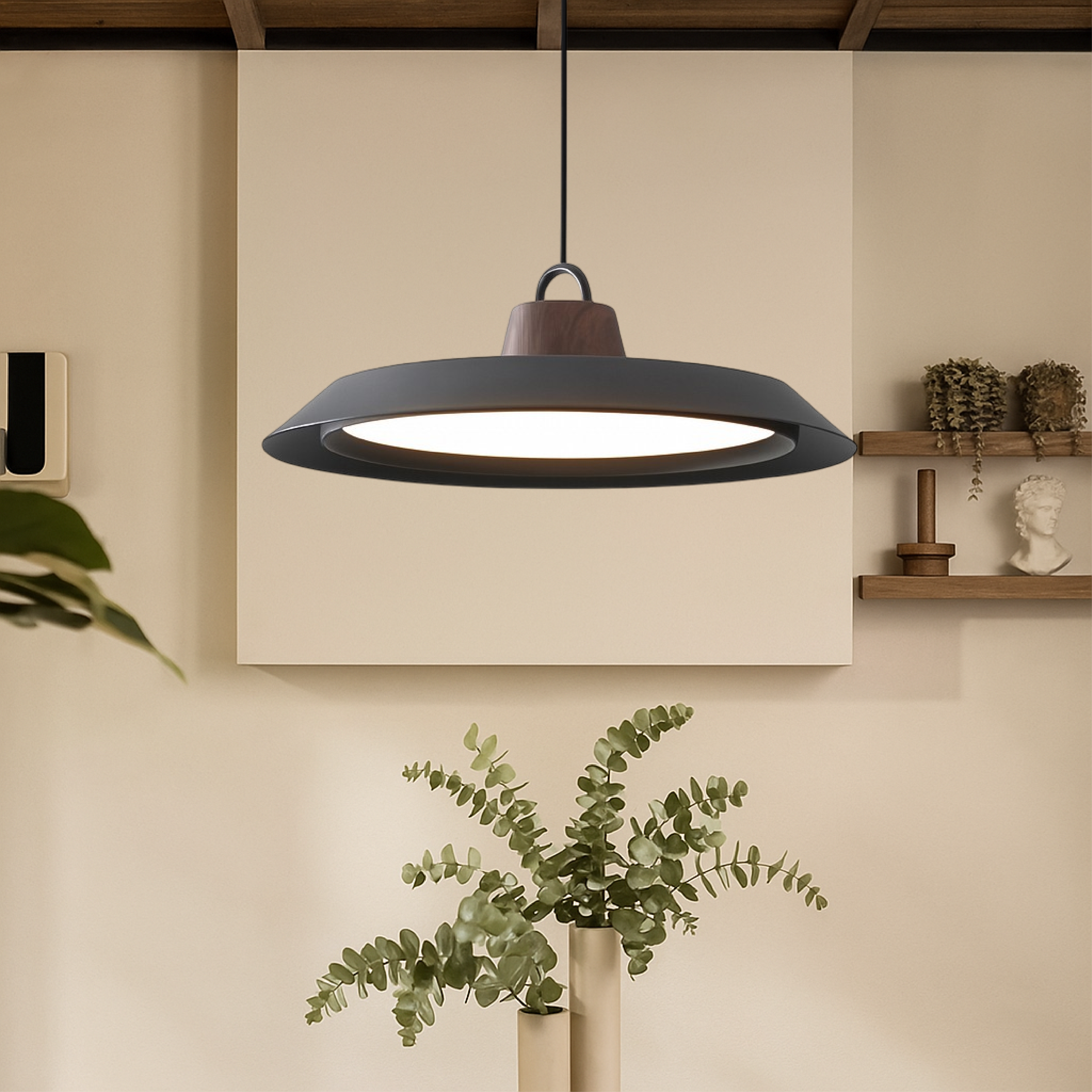 Liora Nordic Wood-Accent Pendant Light for Dining Rooms - OpalDwell
