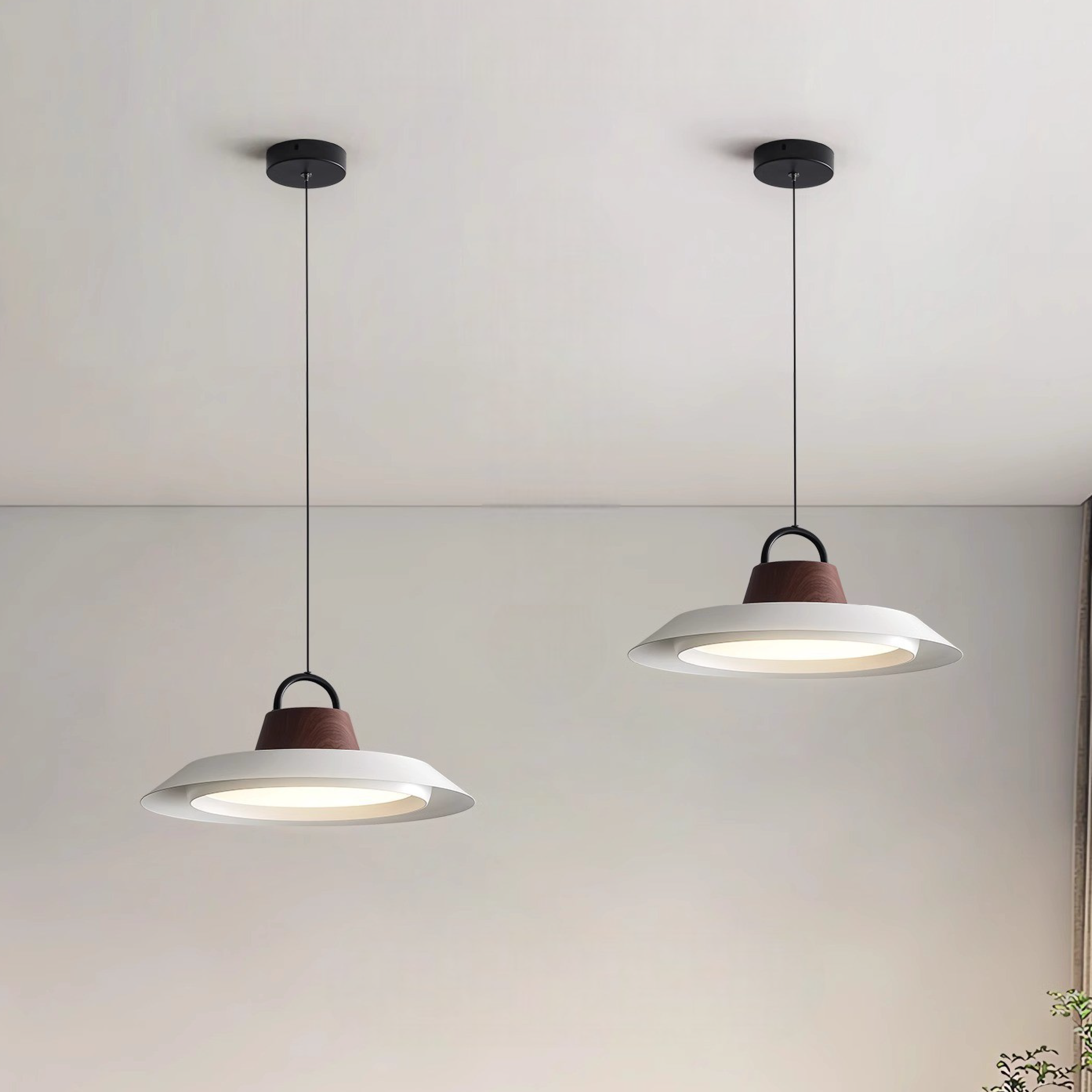 Liora Nordic Wood-Accent Pendant Light for Dining Rooms - OpalDwell