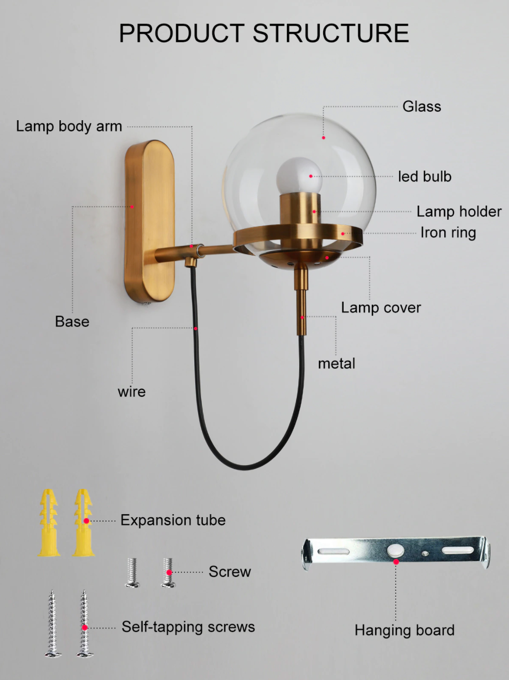 Alora Wall Sconce With Stand | OpalDwell - OpalDwell