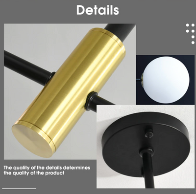 Lyra Nordic Glass Ball Ceiling Light With E27 LED Bulbs - OpalDwell