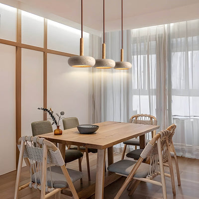 LustreStone Travertine Pendant Lamp for Any Room Warm Glow - OpalDwell