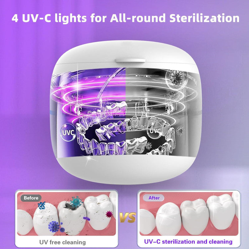 LumaNova UV Ultrasonic Cleaner With Sanitizing Lights For Dentures And Valuables - OpalDwell