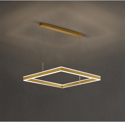 AstraLuxe Modern Square LED Chandelier for Living Room - OpalDwell