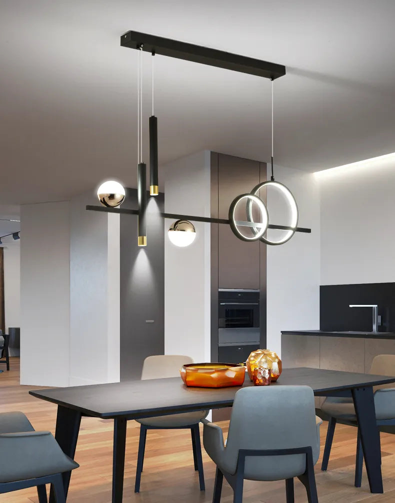 NovaLume Minimalist LED Pendant Lights with Remote Control - OpalDwell