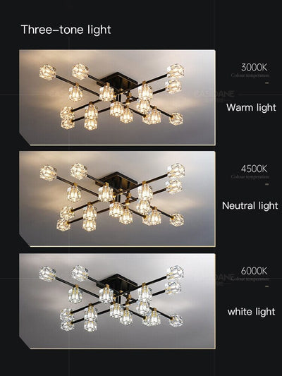 Cube Chandelier in Black - OpalDwell