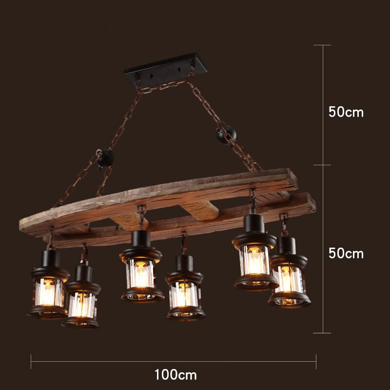 Vintage Industrial Wood LED Ceiling Light | OpalDwell OpalDwell