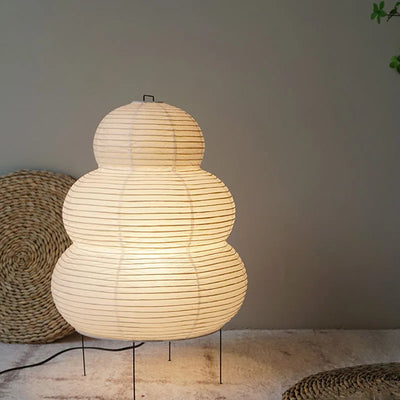 Hikari Rice Paper Desk Lamp With Triple-Mode Dimmer - OpalDwell