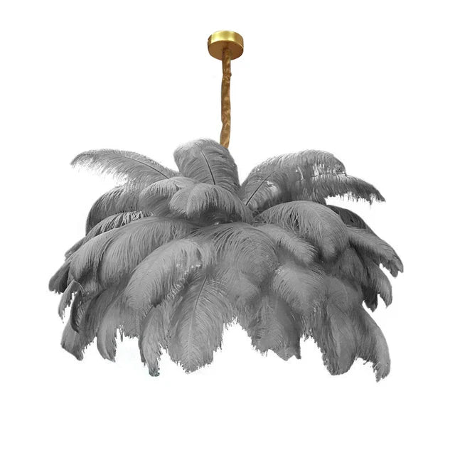 AstraFeather Pendant Chandelier Handcrafted Modern Light OpalDwell