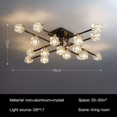 Cube Chandelier in Black - OpalDwell
