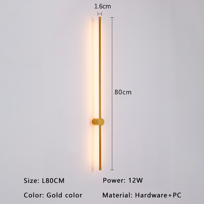 Aurelo Minimal Wall Light In Gold And Black LED For Modern Interiors OpalDwell